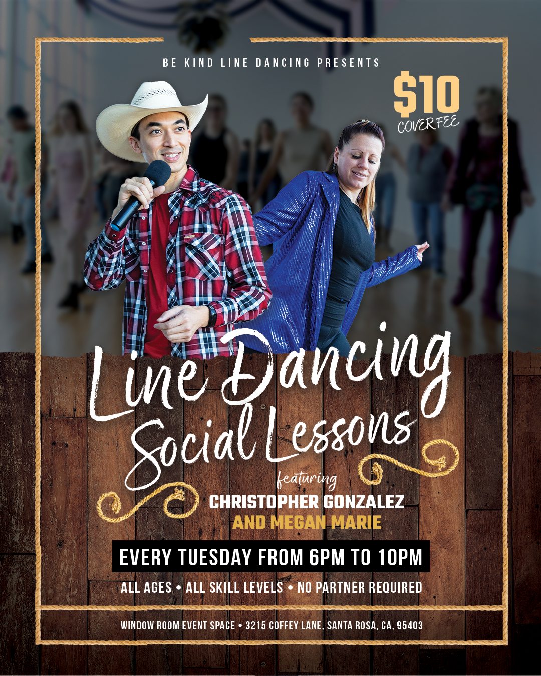 Line Dancing Tuesday Social 4x5